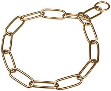 Herm Sprenger Curogan Long Link Fur Saver Dog Training Collar Hypoallergenic Nickel Free No-Pull Slip Chain for Small Medium Large Dogs for Easy Control Made in Germany 4mm 21in 54cm