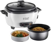 Russell Hobbs Rice Cooker Small [Medium] 0.8L (incl. steamer insert, reheat function, non-stick pot, rice scoop and measuring cup) slow cooker for vegetables and fish