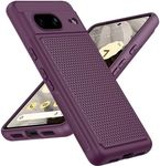 FNTCASE for Google Pixel-7 Case Rugged: Dual Layer Protective Heavy Duty Cell Phone Cover Shockproof with Non Slip Textured - Military Protection Bumper Tough - 6.3inch, Pixel 7 Case (Burgundy)