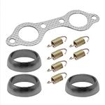 Exhaust Pipe Donut Gasket Replacement for Polaris Ranger XP 800 4x4 EFI 2010-2012G, Manifold Gasket + Gasket Seal + Spring