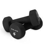 Yes4All Dumbbell Neoprene, poids et haltere, Weight set, hand weights for women, dumbbells pair, free weights (Black - 10lbs)