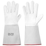 Ekon Tig Welding Gloves Made From Soft Grain Leather Leather Welding Gloves TIG Welding Protective Gloves For Welding, Gardening, BBQ, Metal Work Gauntlets (Large 1 Pair)