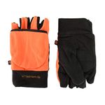 Manzella Mens Fleece Cold Weather Convertible Hunting Glove with Thinsulate, Orange, Large