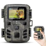 SUNTEKCAM Mini Trail Camera 24MP 1080P, Game Trail Cameras with Clear Infrared LEDs, Hunting Camera with Night Vision Motion Activated IP65 Waterproof for Wildlife Watching Outdoor Scouting Monitor