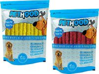 PETHOOD® Dog Chew Sticks 800g Combo | 400g Chicken + 400g Mutton | Munchy Treat for Puppy & Adult | Healthy Dental Snack | Natural Protein-Rich Pet Treats | Training Reward for All Breeds