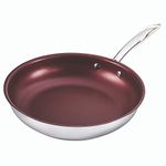 Paderno Canadian Signature Frying Pan | Stainless-Steel PFOA-Free Non-Stick Cookware with Riveted Stay Cool Handles | 11-Inch