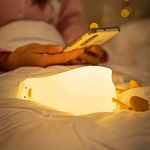 liqmin Lie Flat Duck Night Light LED Luminous Night Light Silica Gel Creative Light for Bedside Lighting Reading Light Suitable for Boys and Girls Couples Gift Bedroom Decoration