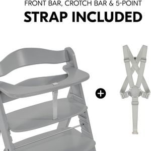 hauck Alpha+ High Chair – Adjustable, Grey