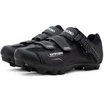 Tommaso Montagna 200 Mens Mountain Bike Shoes Men Spin Cycling Shoe Gravel SPD Shoes Compatible with SPD Cleats MTB Shoes for Men, SPD Cycling Shoes for Men Cycling Bike XC Spin Shoes No Cleat, Black