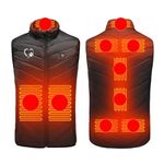 Heated Vest for Men/Women UK,Warming Heated Vest USB, Heated Gilet Heated Clothing Featuring 9 Heating Zones with 3 Levels Heat Settings, Heat Vest for Motorcycle Fishing Skiing Plus Size