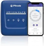 8 Zone Smart Sprinkler Controller with Local Weather Intelligence and Atmosphere Lights, Automated Watering and App Control WiFi Irrigation System, Save Water Through Rain Skip