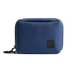 DailyObjects Blue Ripstop Vault Tech Organiser | Travel Digital Accessories Storage Bag | Portable Gadget Organizer Case | Regular Zippered Tech Kit Organizer Pouch for Memory Cards - Small
