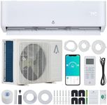 ACONEE 9,000 BTU Split Air Conditioner, Mini AC Split-System, 23 SEER2 Ductless Air Conditioner w/Pre-Charged Condenser, WiFi Enabled Inverter AC Unit Heating System, Complete Installation Kit, White