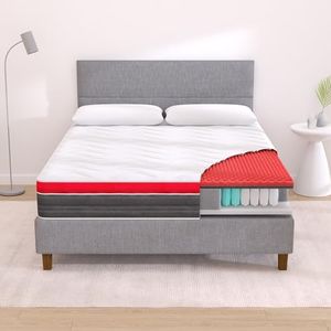 De Matteo Home New Memo Molle - Materasso Matrimoniale 160x190 Memory + Molle con 2 Cuscini Letto Matrimoniale in Memory Foam Omaggio, Disp. Medico Detraibile con Garanzia di 15 Anni, Antidecubito