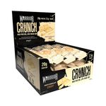 Warrior HIGH PROTEIN BARS (20g Protein each) - Low Carb, Low Sugar - Pack of 12 Caramel Crispy Crunch Bars - White Chocolate