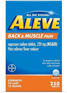 Aleve Back & Muscle Pain Relief Naproxen Sodium Tablets, Pain Reliever & Fever Reducer, Medicine for Body , 250 Count