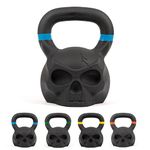 Phoenix Fitness Skull Kettlebell - Heavy Cast Iron Weight for Fitness and Strength Training, Bodybuilding, Muscle and Cardio - Professional Workout Equipment for Home and Gym - 16kg