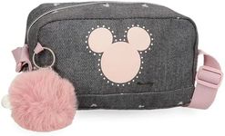 Joumma Disney Mickey Studs Shoulder Bag Small, Black, 19.5 x 11.5 x 7.5 cm, Polyester, Black, Small Shoulder Bag, Black, Small Shoulder Bag