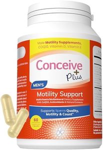 Conceive Plus Mens Fertility Supplement for Sperm Motility, Health & Count, Semen Volumizer – Male Prenatal Multivitamin with Zinc, Ginseng, Ashwagandha, Q10, Antioxidants- 60 Vegetarian Soft Capsules