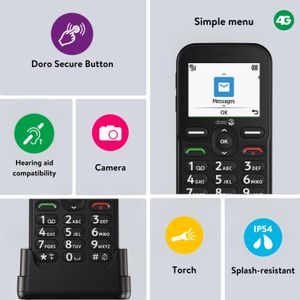 Doro Leva E10 4G Mobile Phone – Red