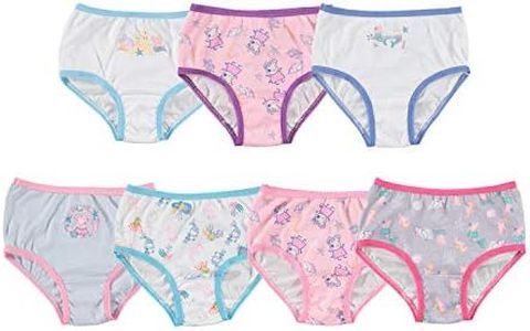 Peppa Pig Girls' 100% Combed Cotton Underwear in Sizes 2/3t, 4t, 4, 6 and 8, 7-Pack, 4 Years