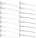 Taicols 8 Pairs Clear Bra Straps, Invisible Adjustable Bra Strap Non-Slip Bra Shoulder Straps for Women