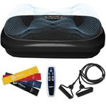 LifePro Waver Mini Vibration Plate Exercise Machine-Whole Body Vibrating Plate for Fitness-Vibration Plate Machine with Bluetooth Remote, 2 Loop & 4 Resistance Bands-Home & Travel Workout Equipment