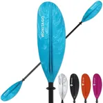 WONITAGO Kayak Paddle with Aluminium Shaft and PP Enhance Blade, Lightweight Kayaking Oar, Adjustable 240-260 cm/94-102 Inches, Blue&White