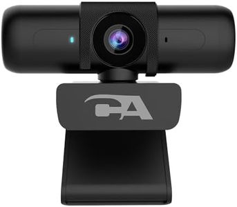 Cyber Acoustics CA Essential Webcam 1080HD-AF – USB Webcam with Microphone for Desktop or Notebooks, 1080p Webcam, HD Auto-Focus and Light Correction, Omni-Directional Microphone (WC-2000)