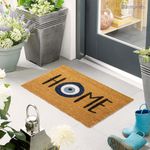 PrettyKrafts Coir Door Mats for Home, Anti-Slip Door Mat, Anti-Skid Evil Eye floormat, Door Mat for Home Entrance Large, Entry Floor Mat for Indoor or Outdoor Use (60x40x15 cm)