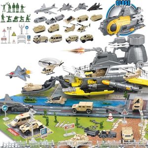 Frontoytall Army Toys, Military Base Mat with Vehicles Trucks, Helicopter, Fighter Jet, Submarine, Aircrafts, Soldiers Action Figures, Educational Learning Toys for Kids Ages 3-12 (ASTM Certified)