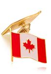 5/Pack Waving Canada Canadian Country Flag Lapel Pin Bulk - Enamel Made of Metal Souvenir Hat Men Women Patriotic Maple leaf pins