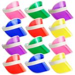 Bramble Neon Sun Visor Hats for Women and Men Unisex Bright Colours - for Sports, Pub Golf, 80s Fancy Dress, Festivals, Stag Do, Hen Party (12, Multicoloured)