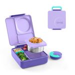 Omie 66FC08 OmieBox Kids Bento Lunch Box, Plastic, Purple Plum