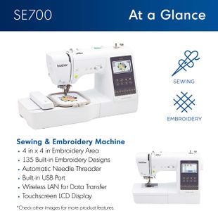 Brother SE700 Sewing and Embroidery Machine – Computerized, Versatile