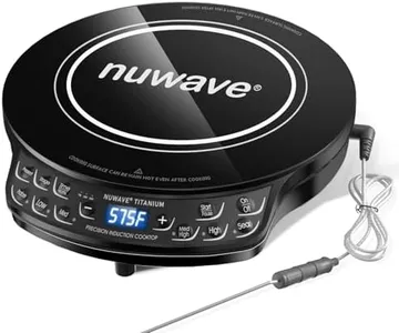 Nuwave Titanium Pro Induction Cooktop, Energy Efficient, Digital Probe, 106 Temps 100F-575F, 3 Watt Settings, Experience Unmatched Precision Cooking