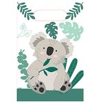 Amscan 9908601 - Koala Kids Birthday Party Paper Loot Bags - 8 Pack