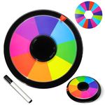 Novelty Place 10 Inch Tabletop Spinning Prize Wheel - Double Sided 8/16 Slot Spinner Card, Dry Erase Marker, Ideal for Family Gatherings, Fortune Games, Carnivals, Trade Show, and Promotional Events