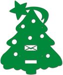 Alubox 08 miaplalbnatcomve Front for Interchangeable Letterbox My with Christmas Tree Design, Green