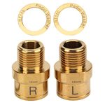 16mm Bike Pedal Extender, Alloy Cycling Pedals Adapters Bike Pedal Extension Shaft for Mountain Road Bike(Gold)