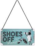 Nostalgic-Art Retro Hanging Shoes Off – Warning Sign as Gift idea, Metal Plaque, Colourful, 10 x 20 cm