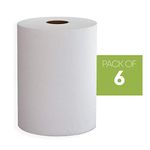 Fast Fine (1 KG) Commercial HRT, Hard Roll Paper Towel, Paper Wipes, Napkin, Toilet Roll, Tissue For Home And Commercial Use With Premium Absorbency. 42 GSM Rolls. Pack of 6
