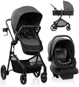 Evenflo Pivot NXT Travel System with LiteMax NXT Infant Car Seat (Silverado Gray)