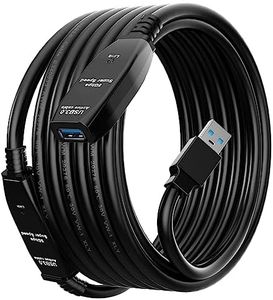 GMHYC USB 3.0 Expansion Cable, 32FT, with Expansion chipset Signal Enhancer and Power Port, Durable Material for Fast Data Transmission, Plug and Play