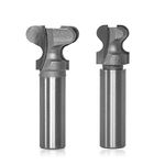 Akylin 2pcs Finger Pull Router Bits Set 1/2 Inch Shank,Drawer Pull Bit for Wood Finger Grip & Wooden Handle Molding,YG6X Carbide Tipped