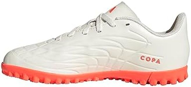 adidas Copa Pure .4 Youth Turf Shoes (Off White/Solar Orange/Off White, US Footwear Size System, Little Kid, Numeric, Medium, 11.5)