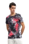 ADRO Mens Tie & Dye Regular Fit Cotton T-Shirt (TYE-01-BLK-XL) Black