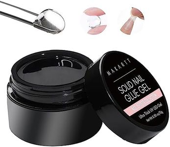 Makartt Solid Nail Glue Gel, Nail Tips Glue Gel, Nail Rhinestone Glue Gel, False Nail Glue, Strong Nail Glue for Acrylic Nails 15g (Clear)