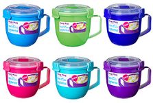 Sistema Soup Mug 565ml Set of 3 Assorted Colours