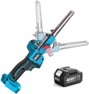Seesii Belt Sander 1/2" x 18", 6 Speeds Max 2300FT/Min, with 1 * 4.0Ah Battery, Charger, Cordless Hand Held Belt Sander for Metal Working, Wood, Plastic, Auto Grinding